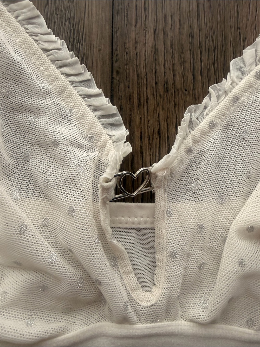 Colsie Sheer Dot Mesh Bralette - Picture 3 of 8